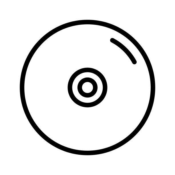 CD光盘简约图标矢量素材图片下载