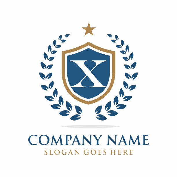 字母X最初的花环标志图片下载