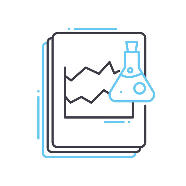 分析线图标，轮廓符号，矢量插图，概念符号图片下载