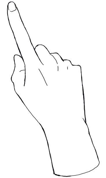 一个指向的手的插图图片下载