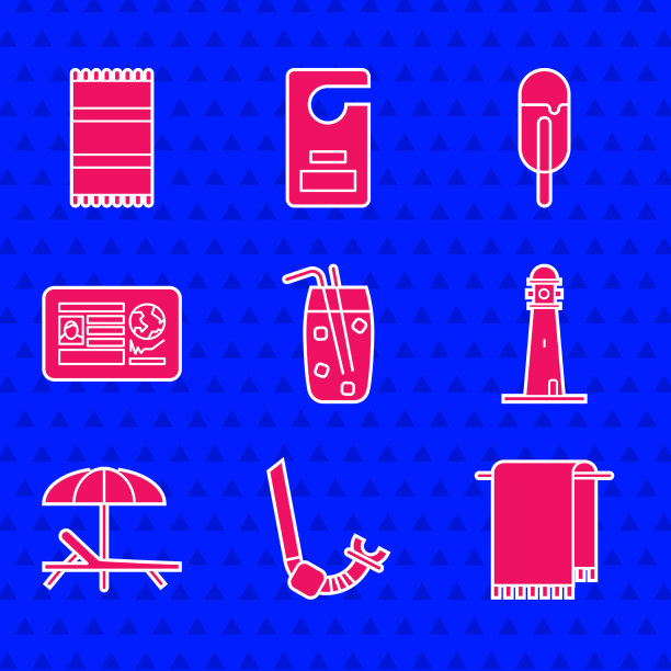 设置鸡尾酒和酒精饮料通气管毛巾图片下载