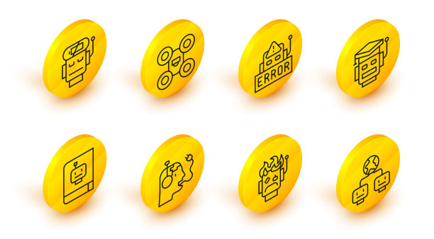 设定线人工智能机器人烧坏图片下载