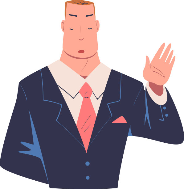 商人做着强有力的停止手势图片下载