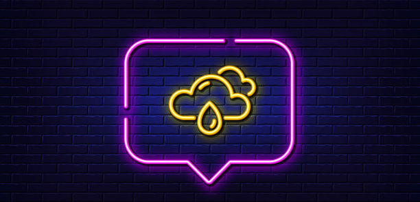 雨天天气预报线图标云带雨图片下载