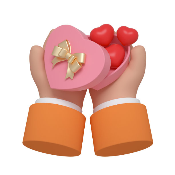 3D渲染卡通可爱的手势图片下载