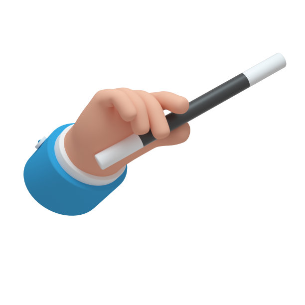 3D渲染卡通可爱的手势图片下载