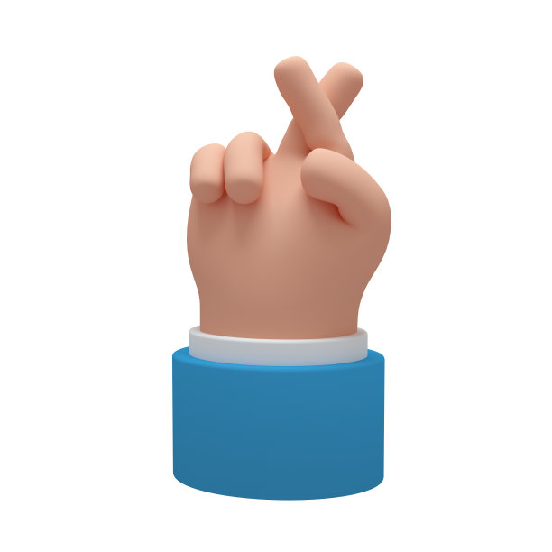 3D渲染卡通可爱的手势图片下载
