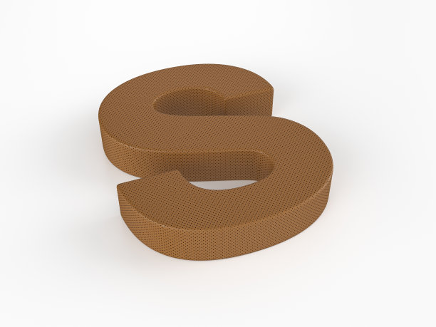 穿孔皮革字母S图片下载