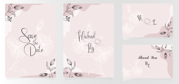 优雅的背景，模板的邀请，卡片，婚礼装饰与文字的地方图片下载
