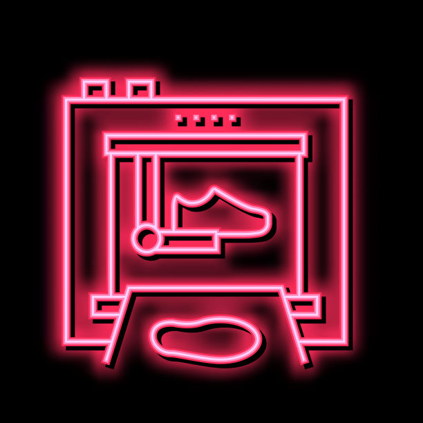 鞋厂设备颜色图标矢量说明图片下载