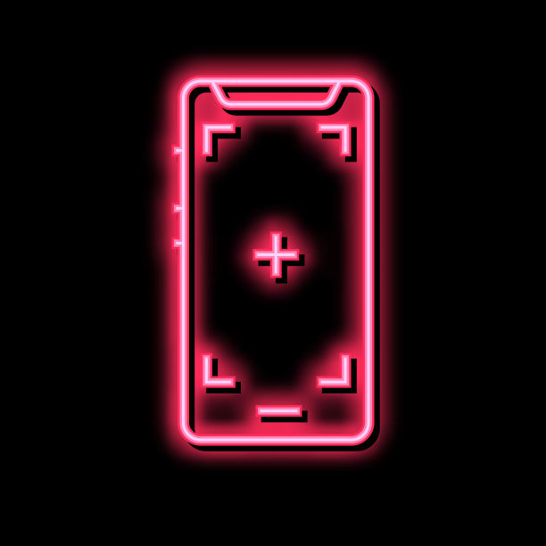 手机照片相机霓虹灯发光图标说明图片下载