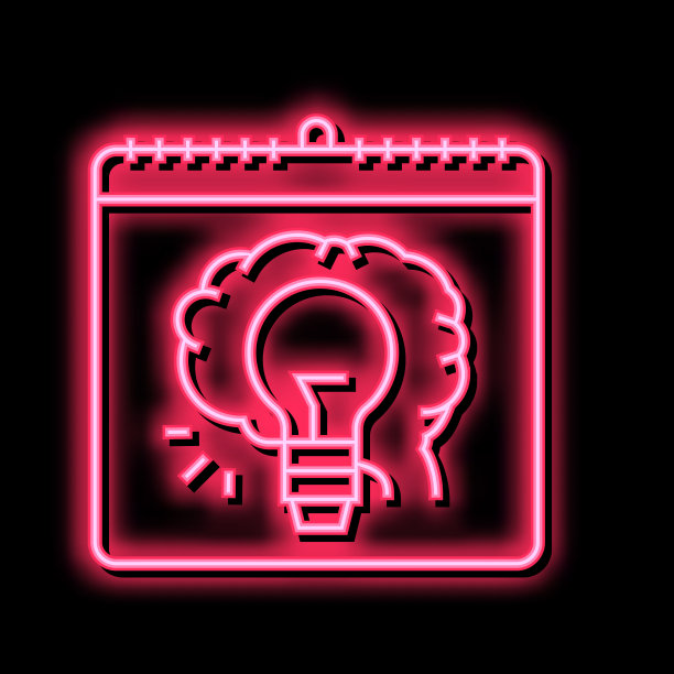 国际创意创新霓虹灯发光图标插画图片下载