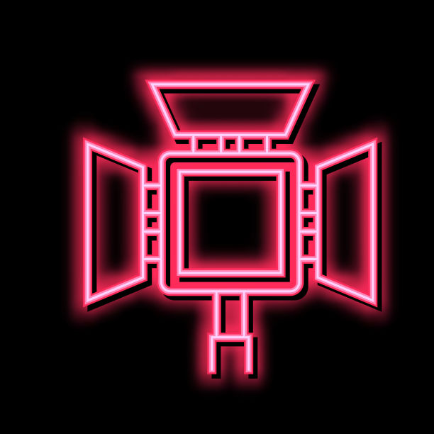 灯箱摄影设备霓虹灯发光图标说明图片下载