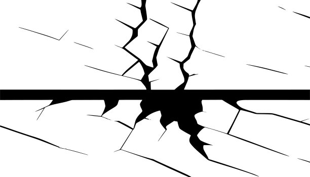 白色背景上的裂缝图片下载