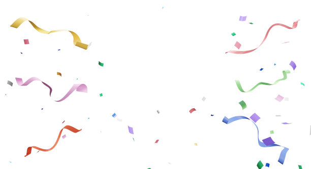 彩色纸屑飞行的3d渲染。图片下载