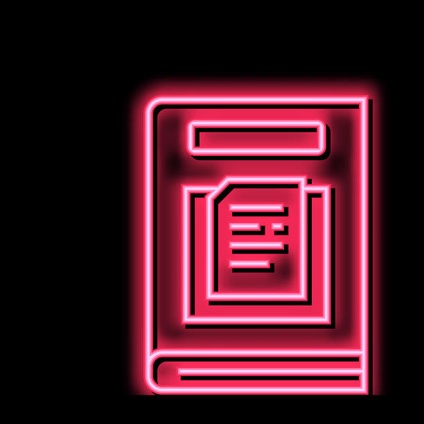 非虚构类型霓虹灯发光图标插图图片下载