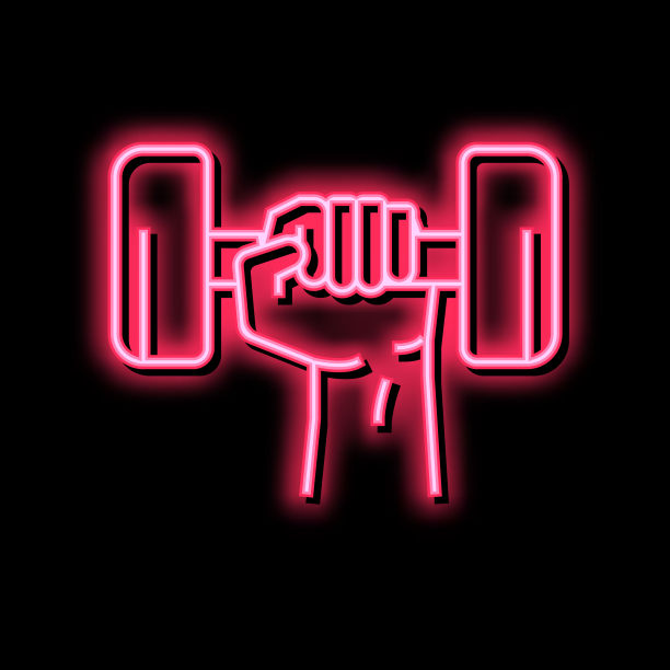 运动霓虹灯发光图标说明图片下载