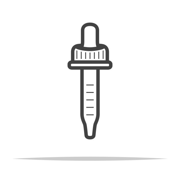 玻璃滴管图标透明矢量隔离图片下载