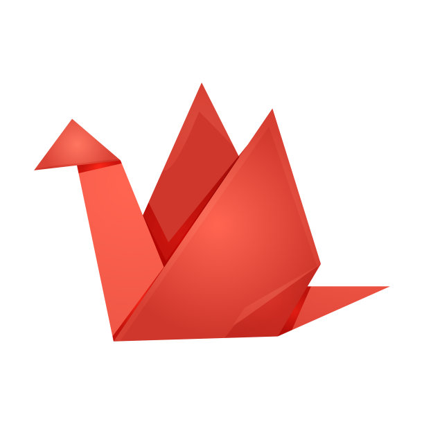 纸鹤纸日本人物在卡通风格孤立的白色背景。矢量图图片下载