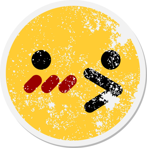 脸红鸟脸圆形贴纸图片下载