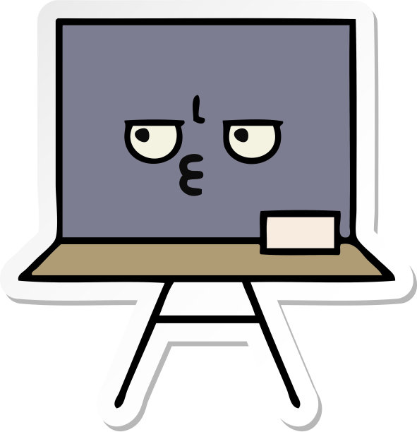 可爱的卡通黑板贴纸图片下载