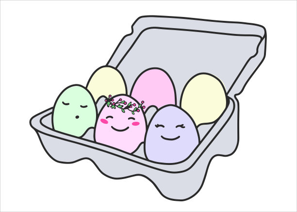 为复活节准备的彩色彩蛋。图片下载