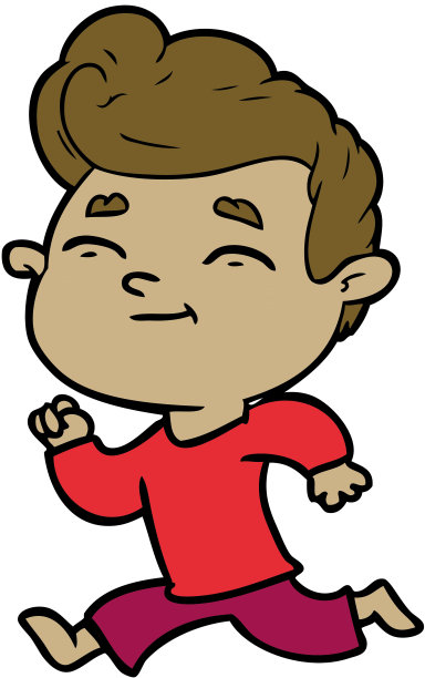 奔跑的卡通男人图片下载