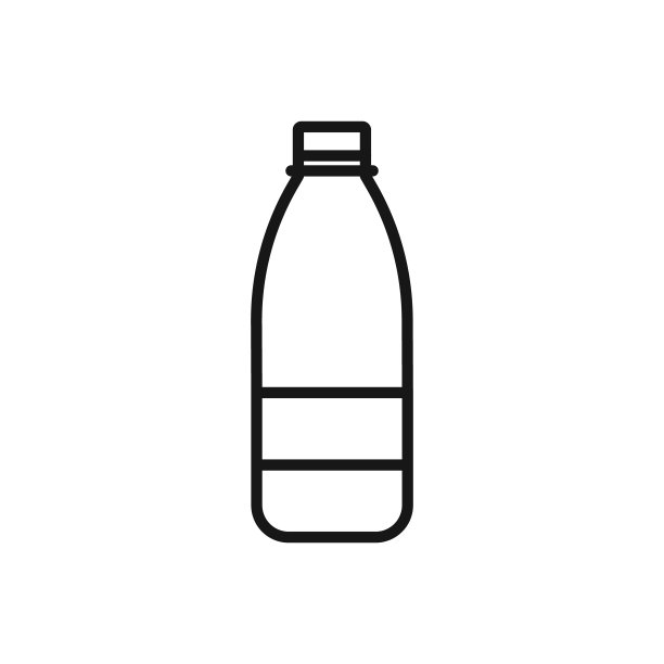 可编辑的图标塑料瓶，矢量插图孤立在白色背景。用于演示、网站或移动应用程序图片下载