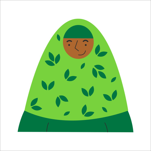 穆斯林妇女与深色皮肤的头巾与叶子装饰。素食和植物性健康饮食概念。可持续的，无残忍的，气候友好的，无肉和无乳制品的食物。肉类和动物蛋白替代品。图片下载