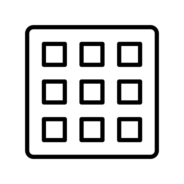 华夫饼平线图标。为移动概念和网页设计，商店概述标识图片下载