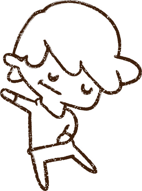 跳舞的男人炭笔画图片下载