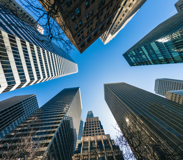 旧金山市中心。美国加利福尼亚州旧金山金融区的摩天大楼。图片下载