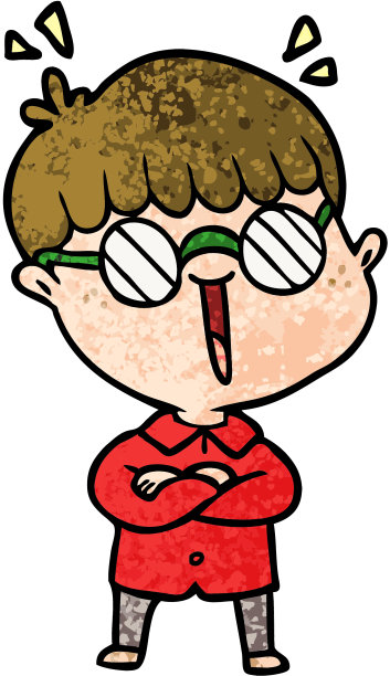 戴眼镜的卡通男孩图片下载