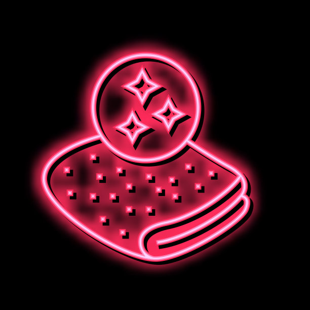 阿特拉斯织物霓虹灯发光图标插图图片下载