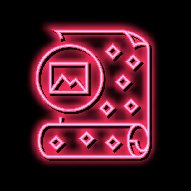 照片壁纸霓虹灯发光图标插图图片下载