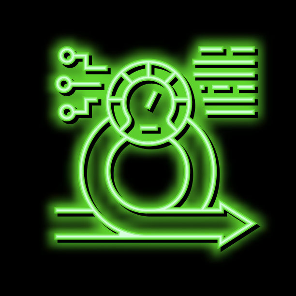 速度成就任务优化霓虹灯发光图标说明图片下载