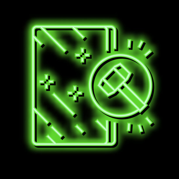 防震镜霓虹灯发光图标说明图片下载