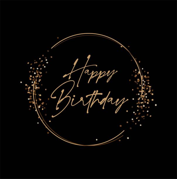 黑色背景的生日快乐短信。图片下载