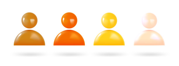 一群被隔离在白色背景上的有色人种。三维矢量插图图片下载