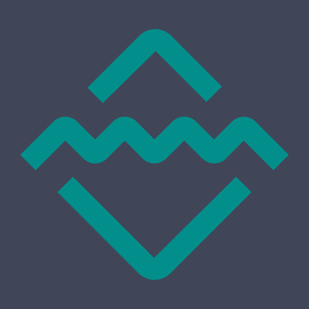 抽象线条图标。优质地产金融标志。创意水山符号。矢量插图。图片下载