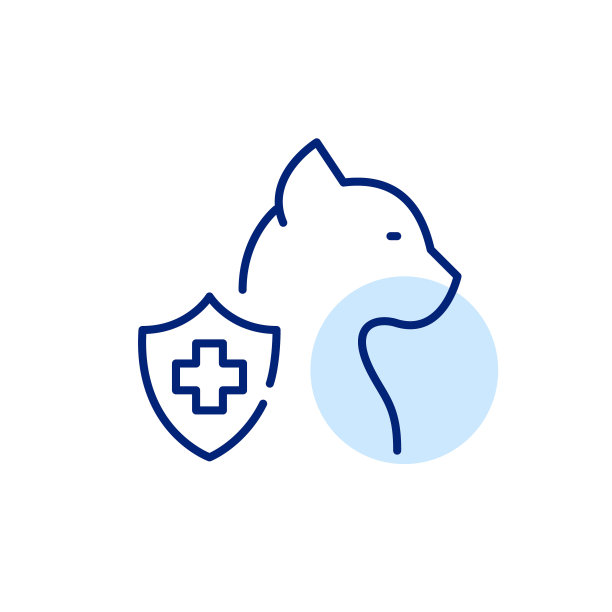猫保健医疗保险。兽医诊所。像素完美，可编辑的笔画线图标图片下载