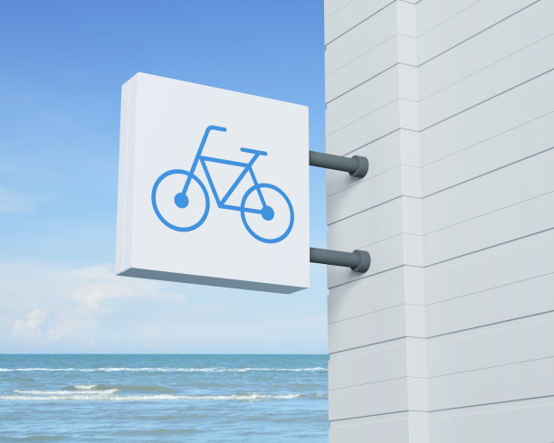 商务自行车服务理念，3D渲染图片下载