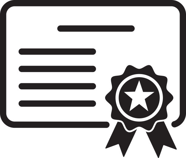 证书图标矢量符号图片下载