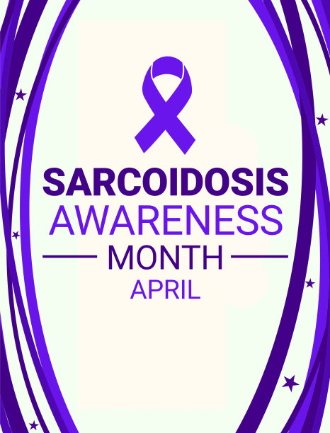 结节病宣传月壁纸在紫色形状和色带一起排版图片下载