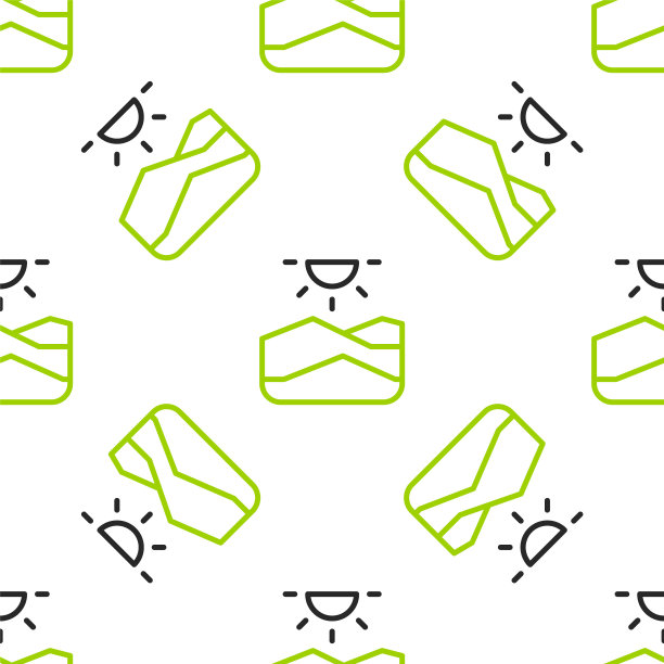 线条干旱图标孤立无缝模式上的白色背景。向量图片下载