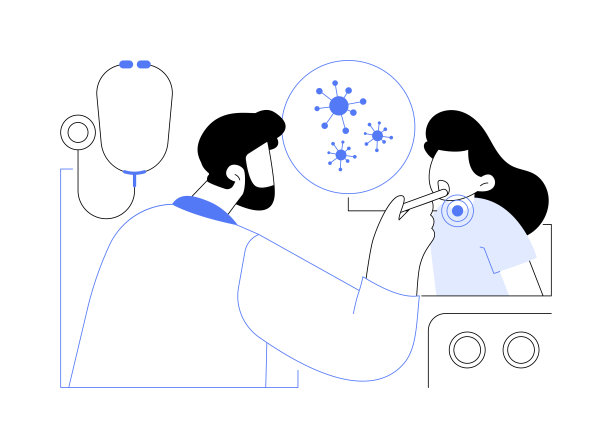 咽喉痛抽象概念矢量插图。图片下载