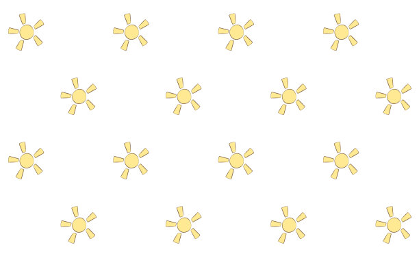 可爱的黄色小太阳无缝图案。设计为儿童和婴儿纺织品，墙纸，包装，织物，废料，礼品，纸张，卧室，亚麻布。的衣服。白色背景。矢量平面舒适的插图。图片下载