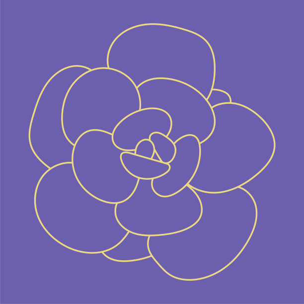 标志。手绘线多肉植物孤立在非常周边的背景。矢量插图。美丽的图案。图片下载