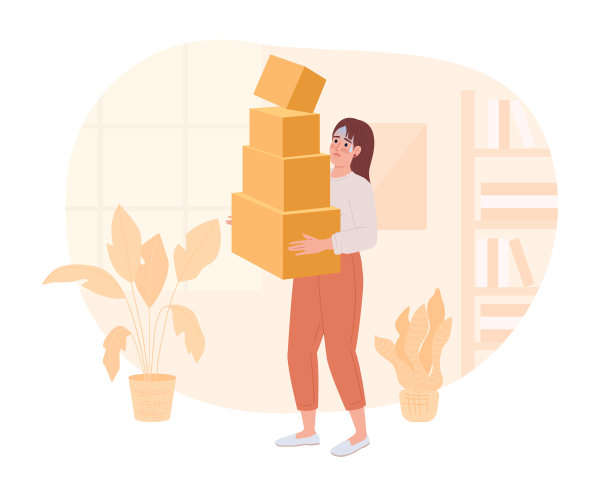 拥有很多无用的东西二维矢量隔离点插图图片下载