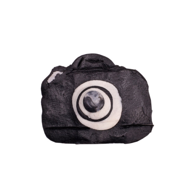 摄像机隔离在白色的橡皮泥上图片下载